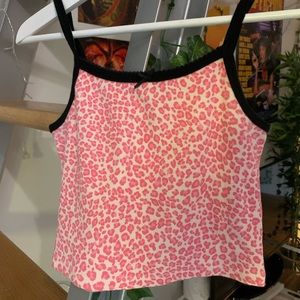 Brandy Pink Leopard Print Crop Top
